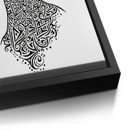 Arabic Calligraphy Woman Portrait - Canvas