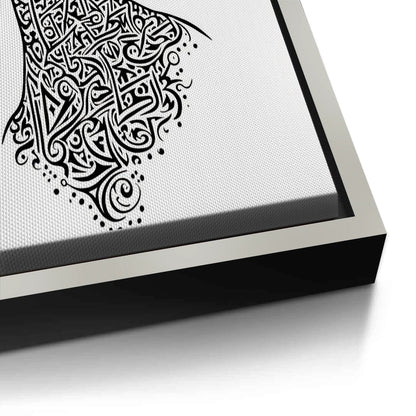 Arabic Calligraphy Woman Portrait - Canvas