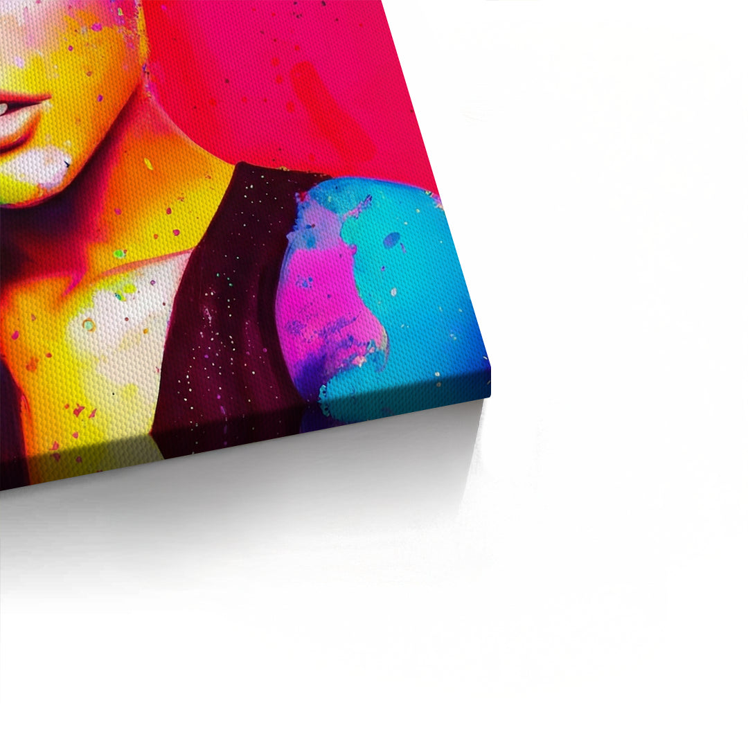 2Ariana Grande Neon Pop Art - Canvas