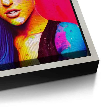 Ariana Grande Neon Pop Art - Canvas