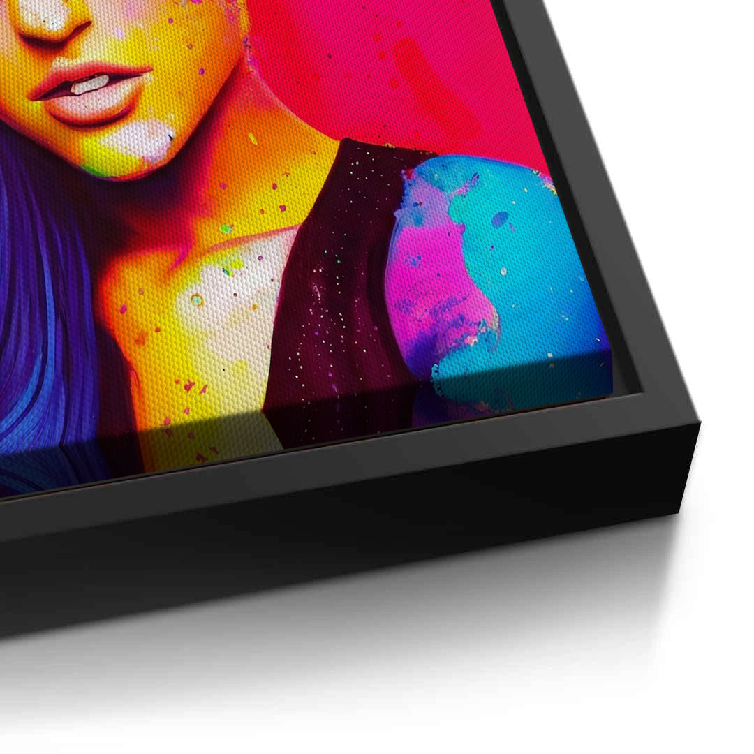2Ariana Grande Neon Pop Art - Canvas