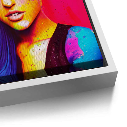 Ariana Grande Neon Pop Art - Canvas