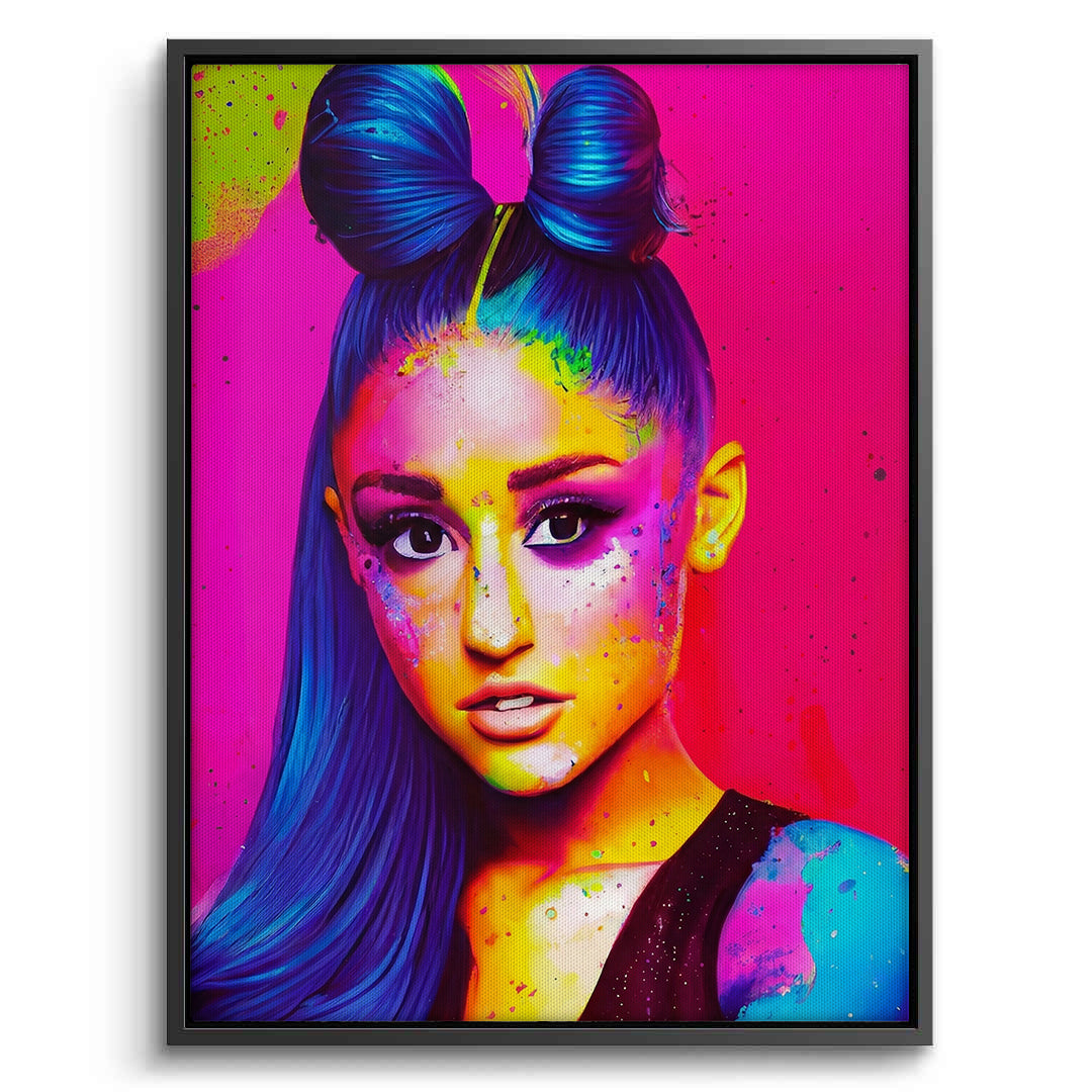 2Ariana Grande Neon Pop Art - Canvas