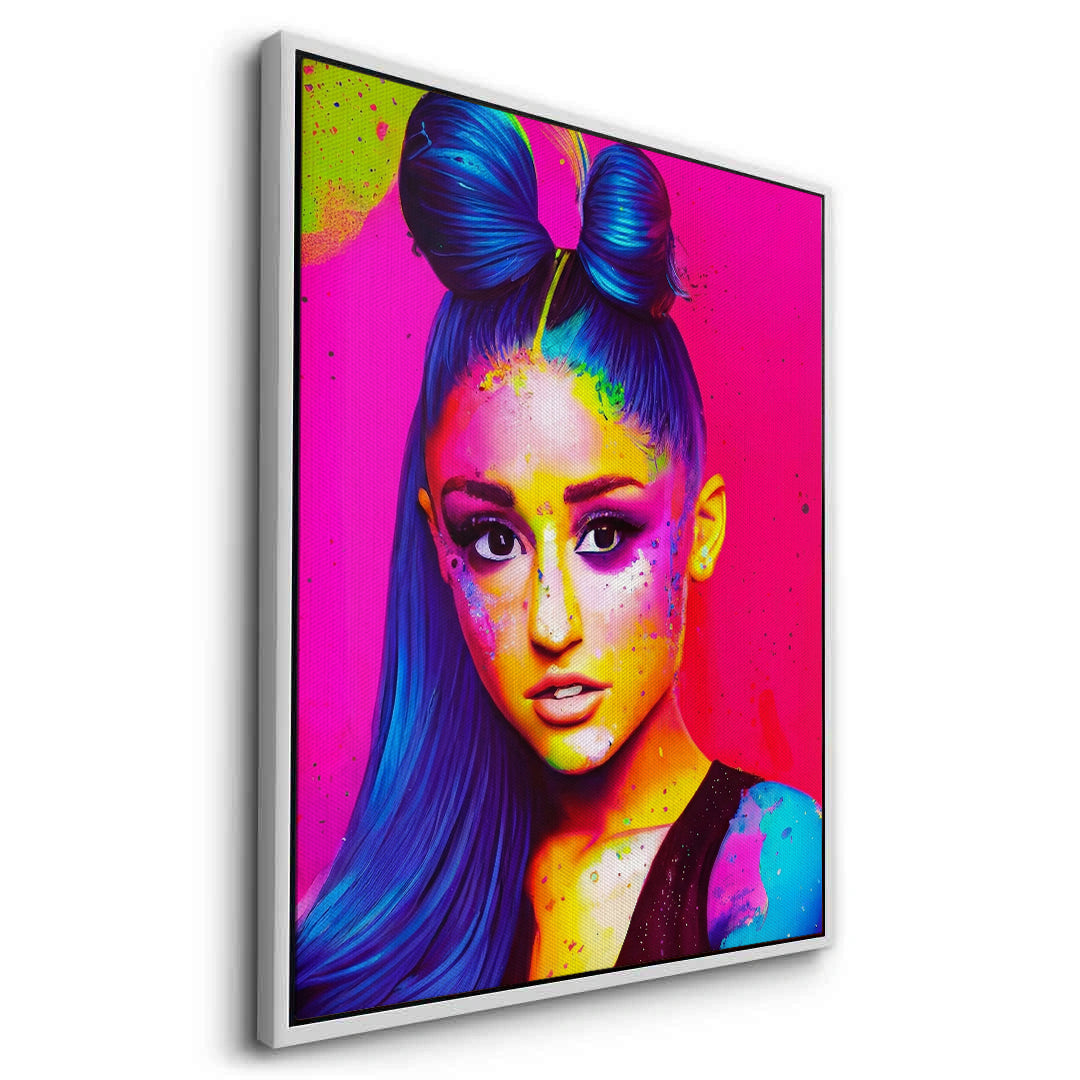 2Ariana Grande Neon Pop Art - Canvas