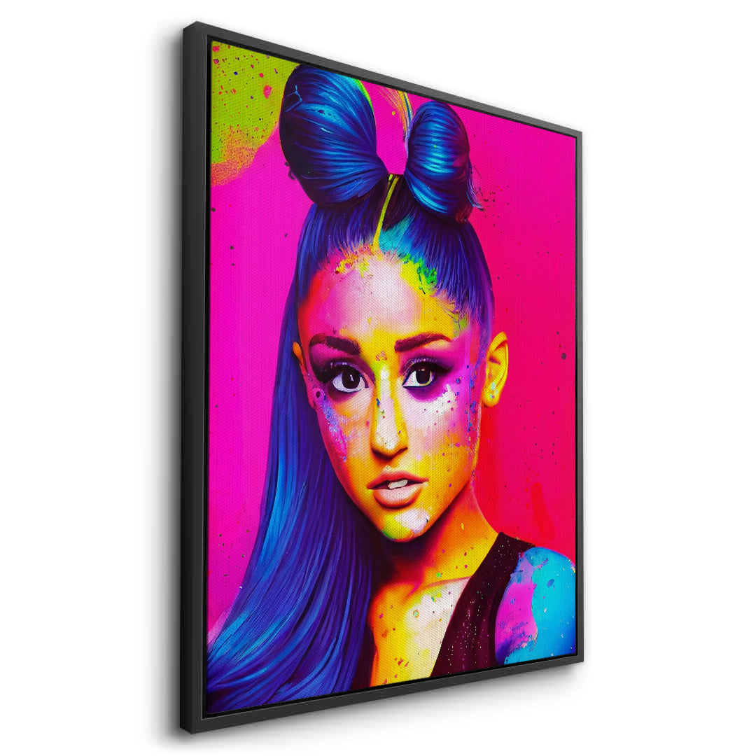2Ariana Grande Neon Pop Art - Canvas