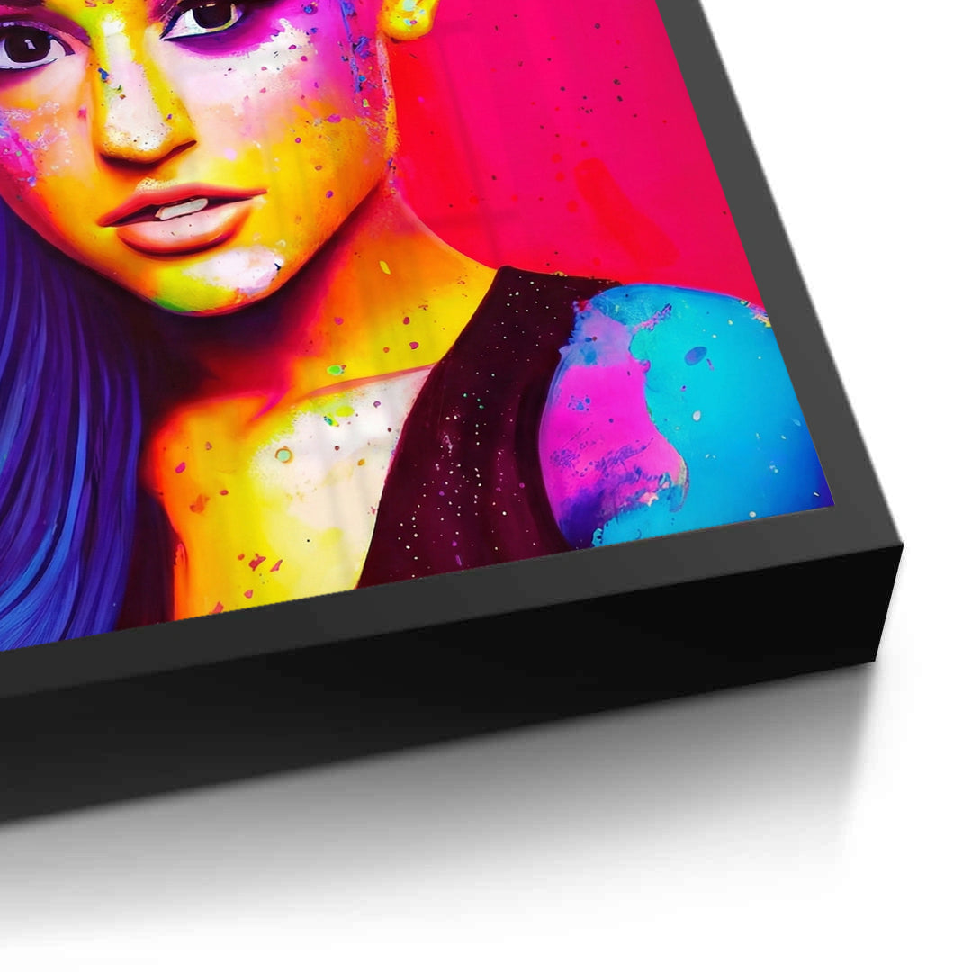 2Ariana Grande Neon Pop Art - Fine Art