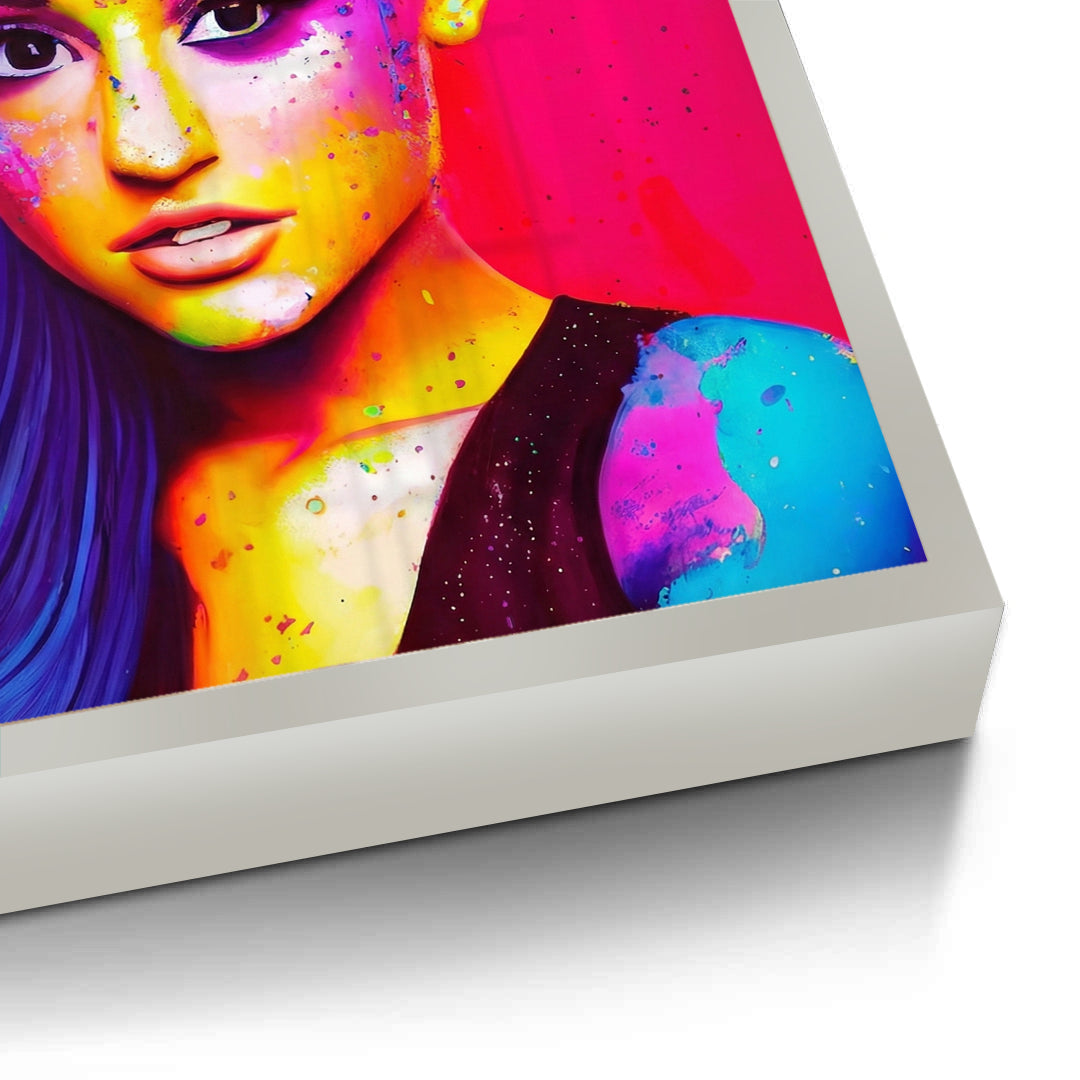 2Ariana Grande Neon Pop Art - Fine Art