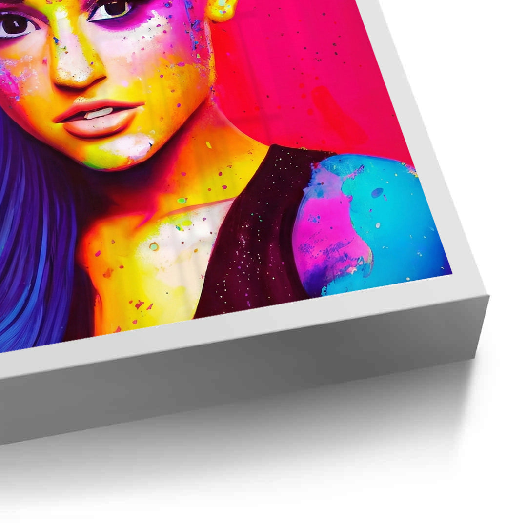 2Ariana Grande Neon Pop Art - Fine Art