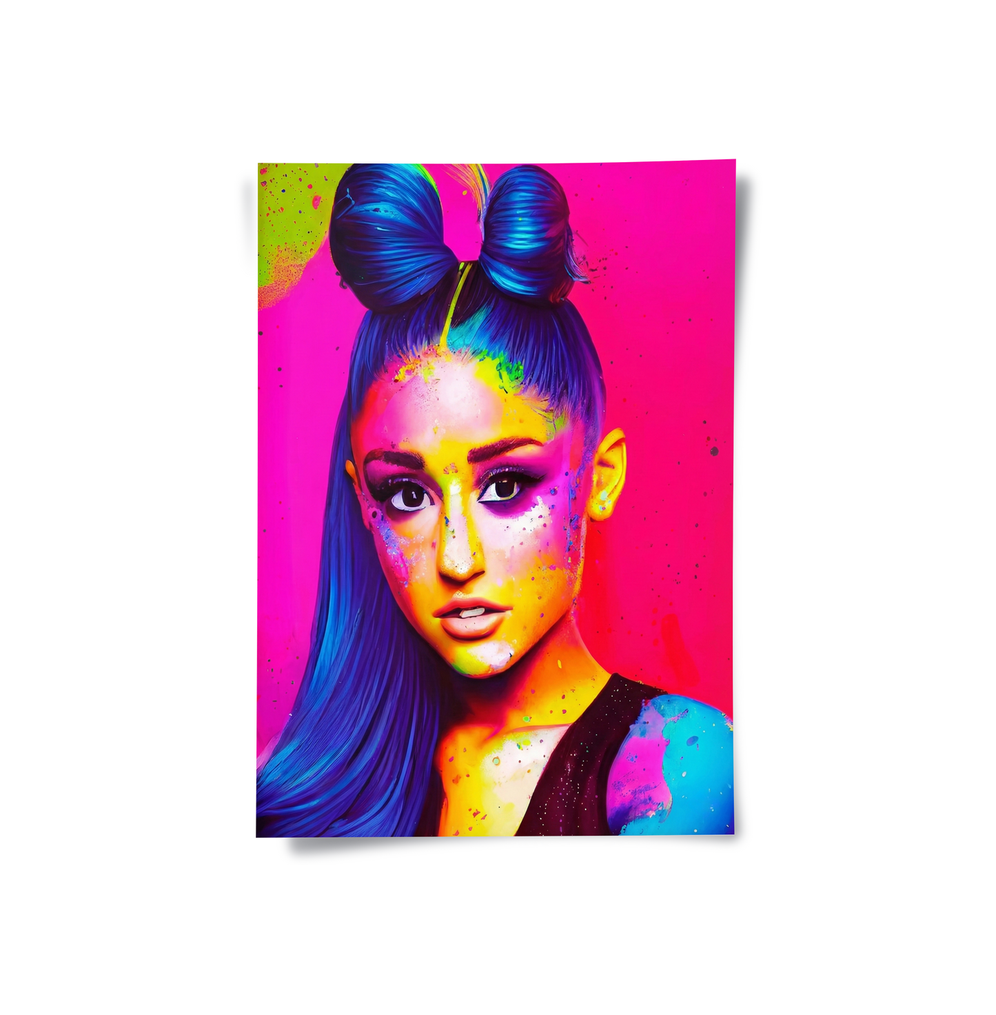 2Ariana Grande Neon Pop Art - Poster