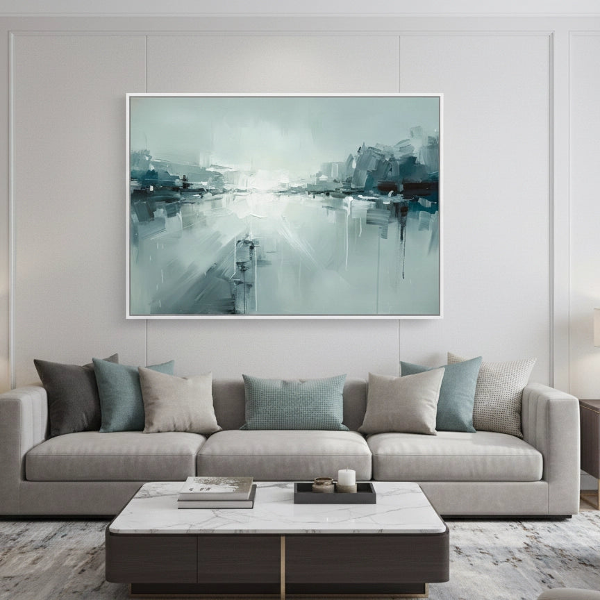 2Atmospheric Blue Landscape Painting #ABLA110