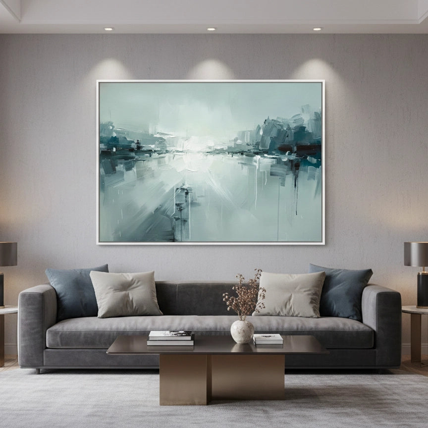 2Atmospheric Blue Landscape Painting #ABLA110
