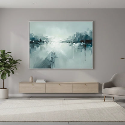 Atmospheric Blue Landscape Painting #ABLA110