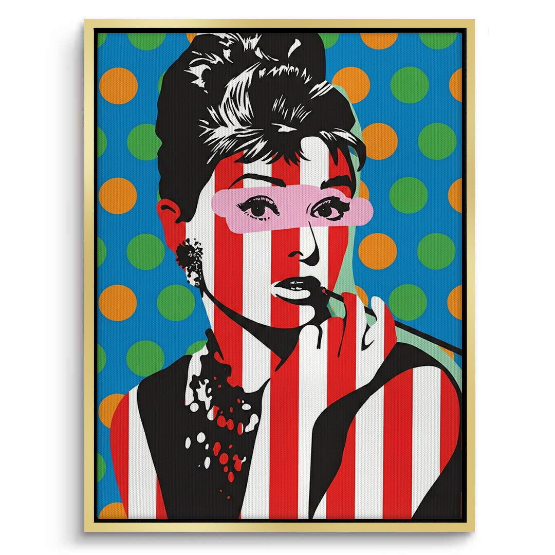 2Audrey in Stripes - Canvas