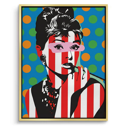 Audrey in Stripes - Canvas