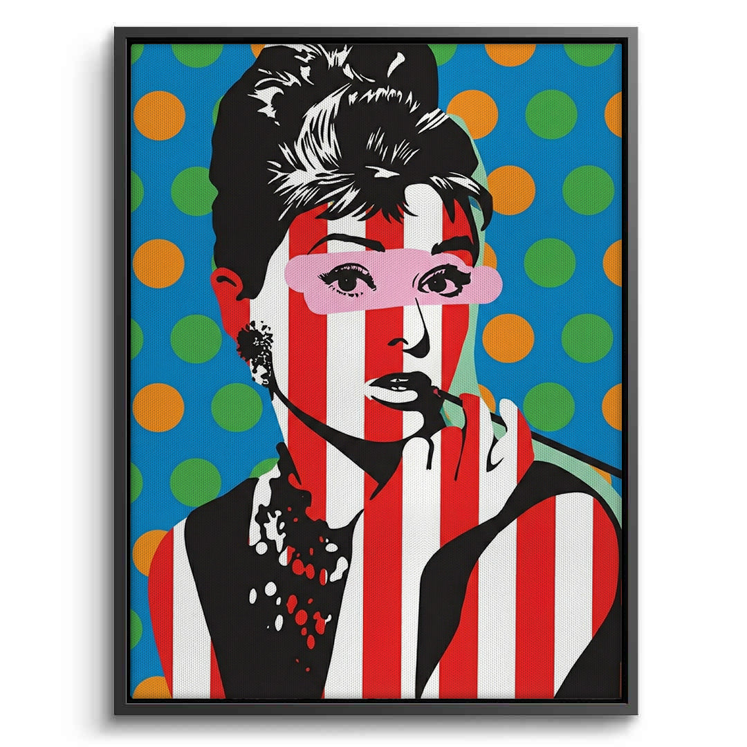 2Audrey in Stripes - Canvas