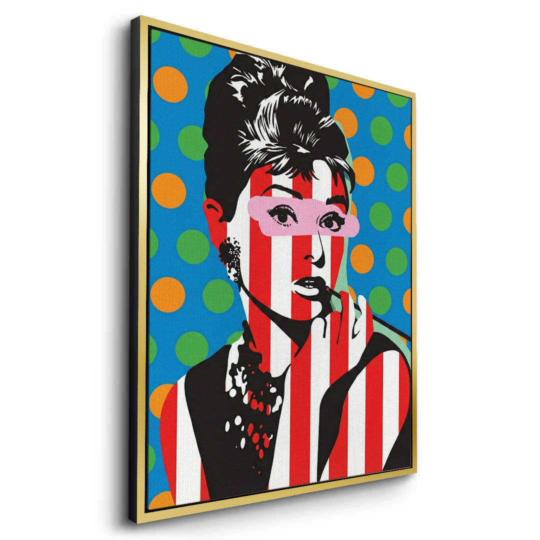 2Audrey in Stripes - Canvas