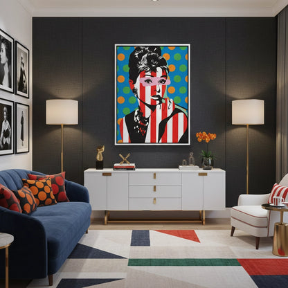 Audrey in Stripes - Canvas