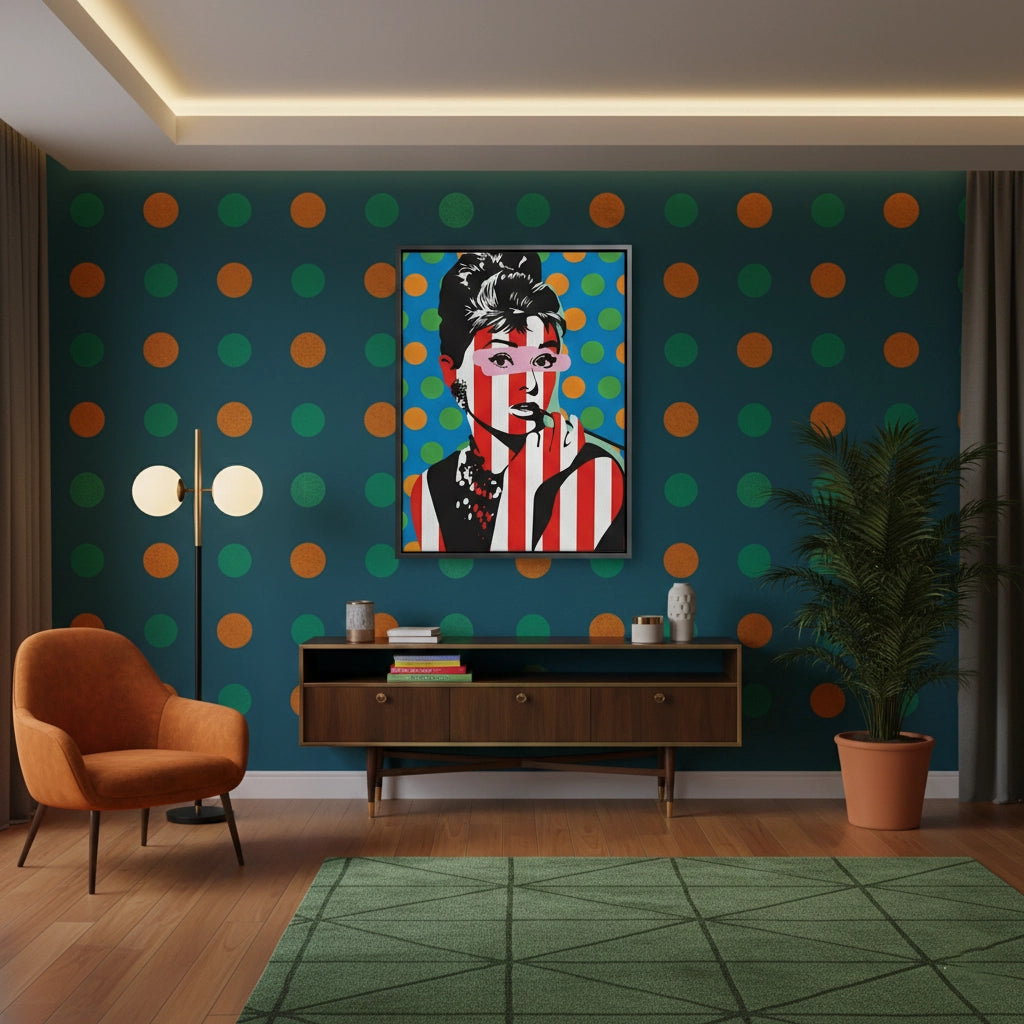 2Audrey in Stripes - Canvas