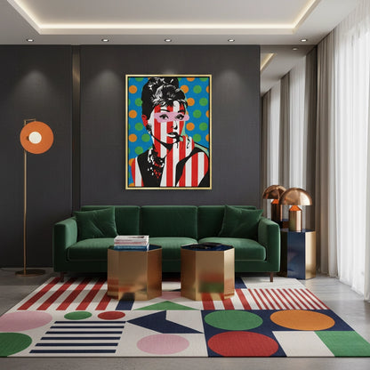 Audrey in Stripes - Canvas