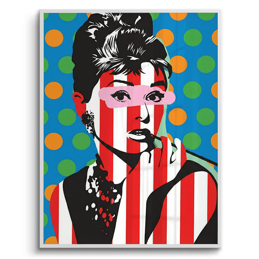 Audrey in Stripes - Fine Art