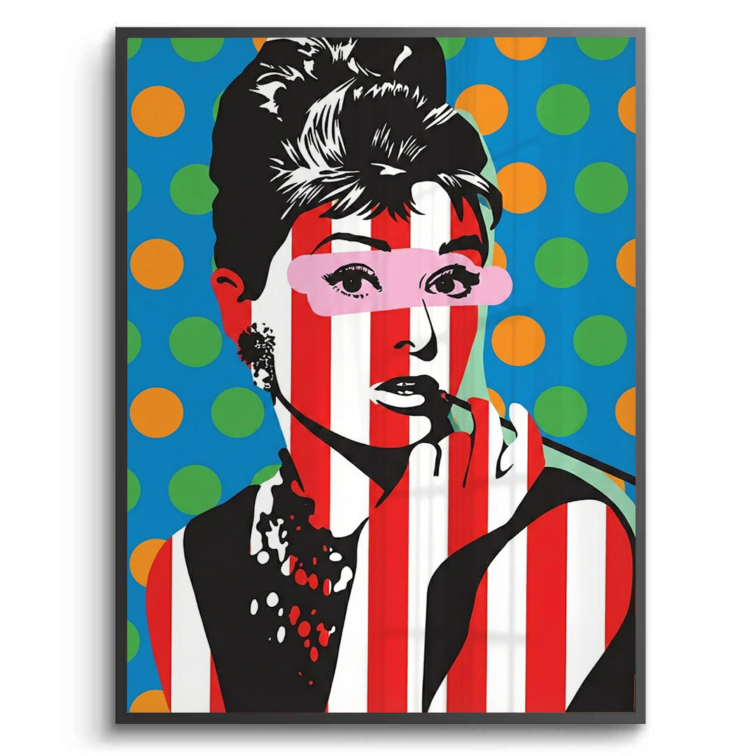 2Audrey in Stripes - Fine Art