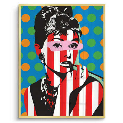 Audrey in Stripes - Fine Art
