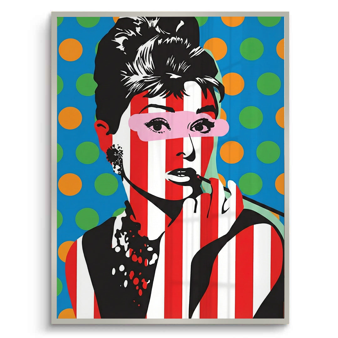 2Audrey in Stripes - Fine Art