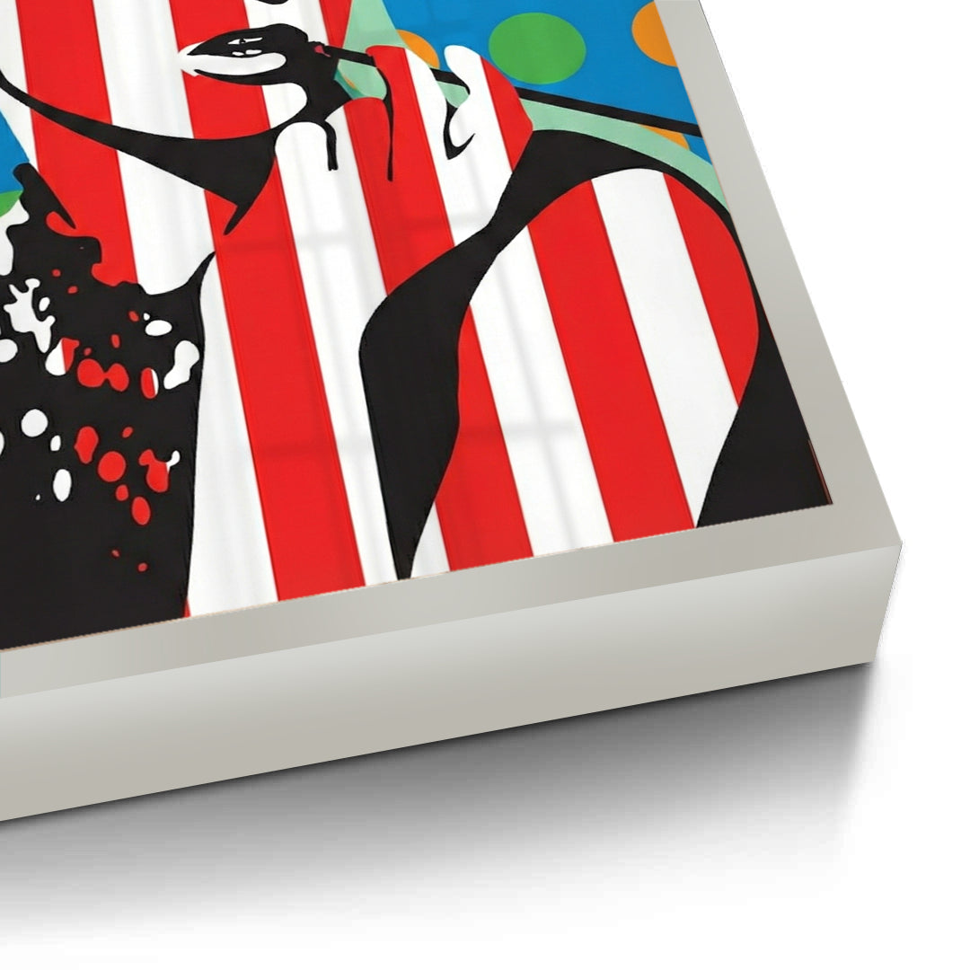 2Audrey in Stripes - Fine Art