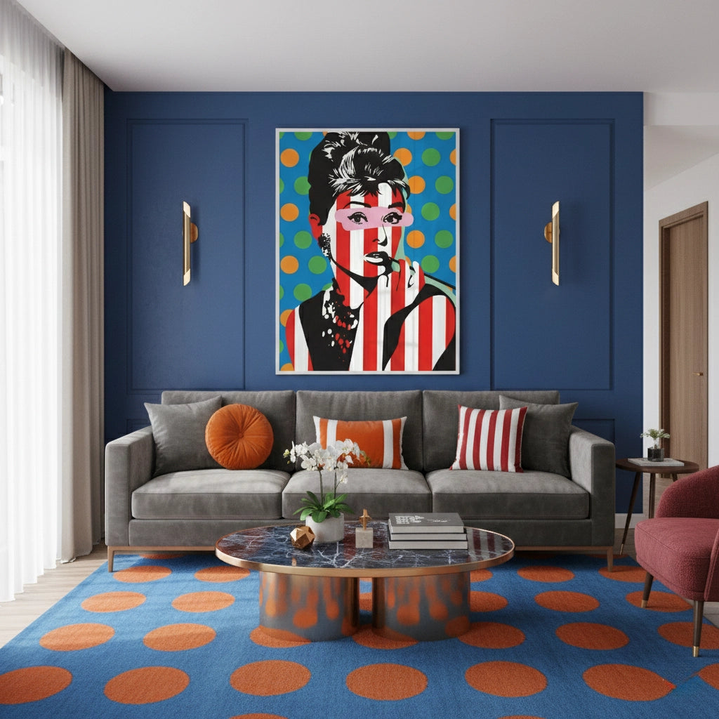 2Audrey in Stripes - Fine Art