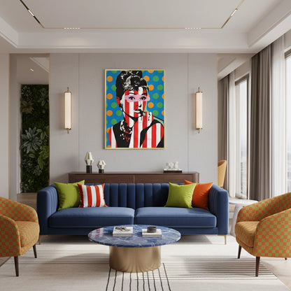 Audrey in Stripes - Fine Art