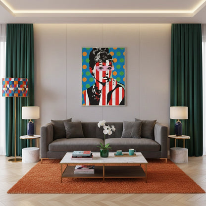 Audrey in Stripes - Fine Art