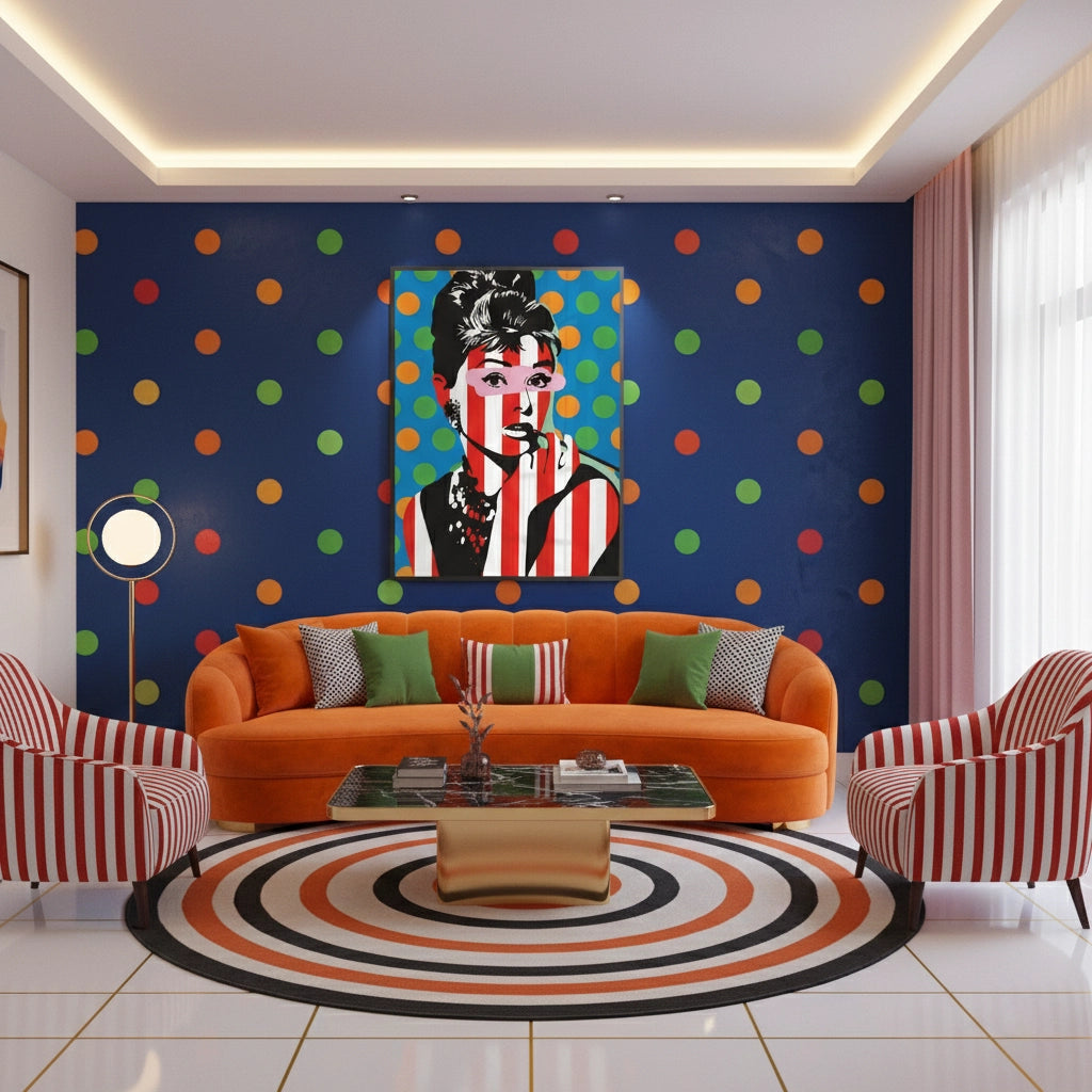 2Audrey in Stripes - Fine Art