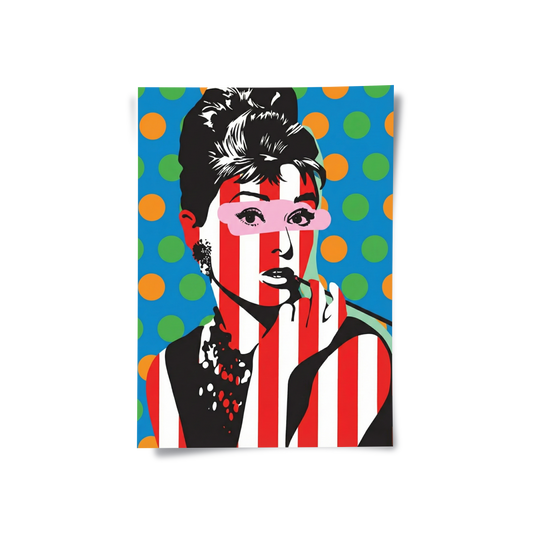 Audrey in Stripes - Poster
