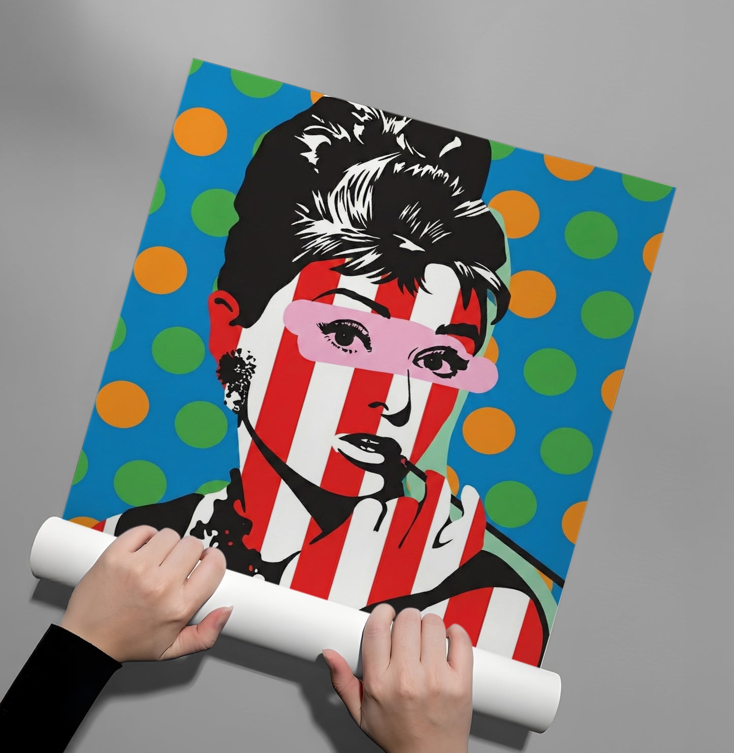 2Audrey in Stripes - Poster