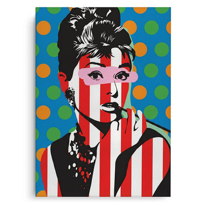 Audrey in Stripes - Canvas