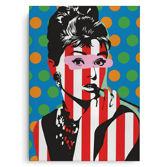 Audrey in Stripes - Canvas