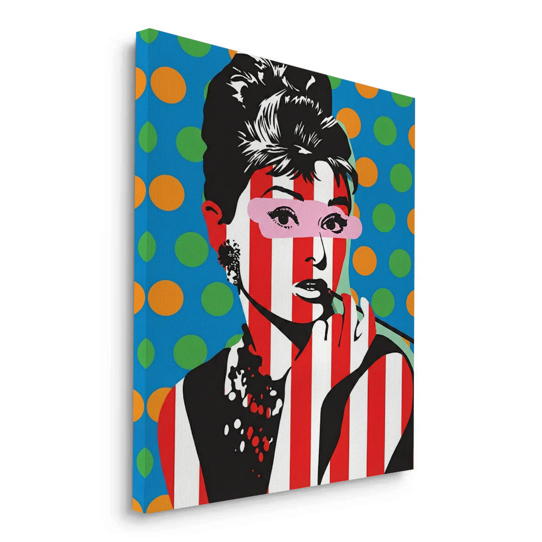 2Audrey in Stripes - Canvas
