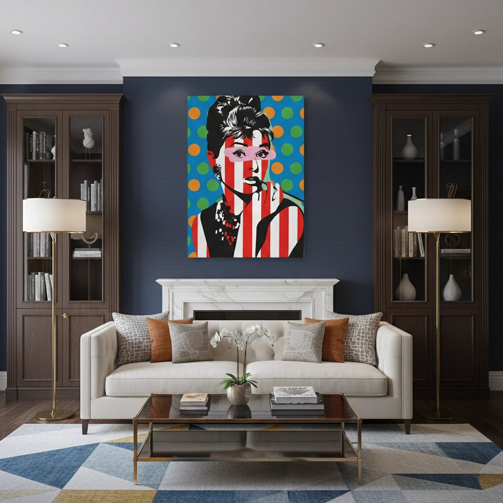 2Audrey in Stripes - Canvas