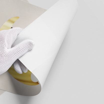 Baby Elephant on Gold Moon - Poster