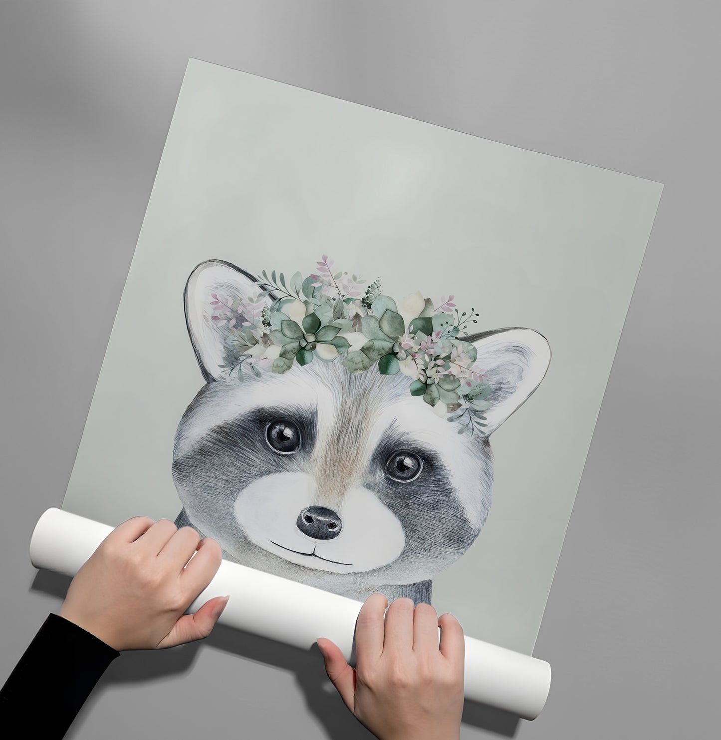 2Baby Raccoon - Poster