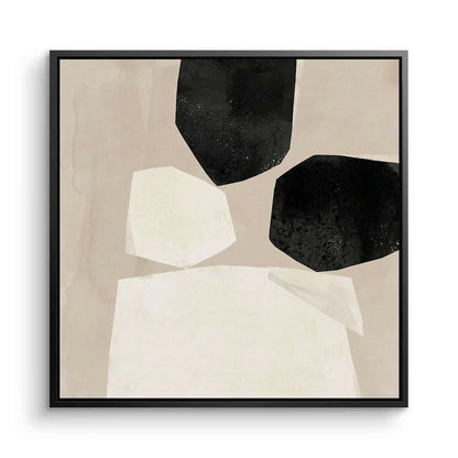 Balance in Neutral abstract wall art with soft beige tones and minimalist design for UAE home décor