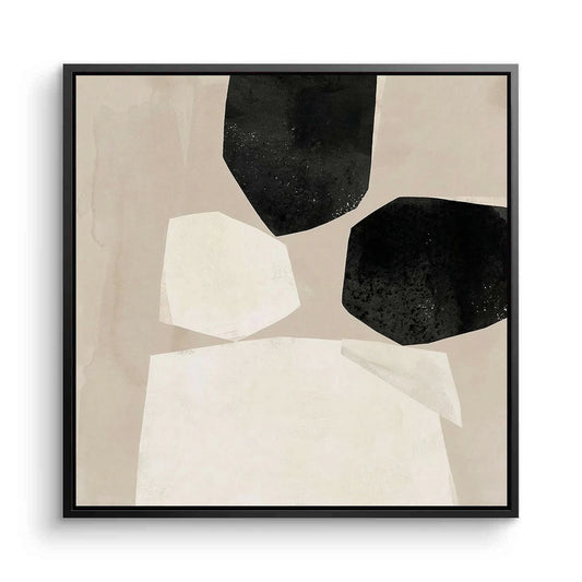 Balance in Neutral abstract wall art with soft beige tones and minimalist design for UAE home décor