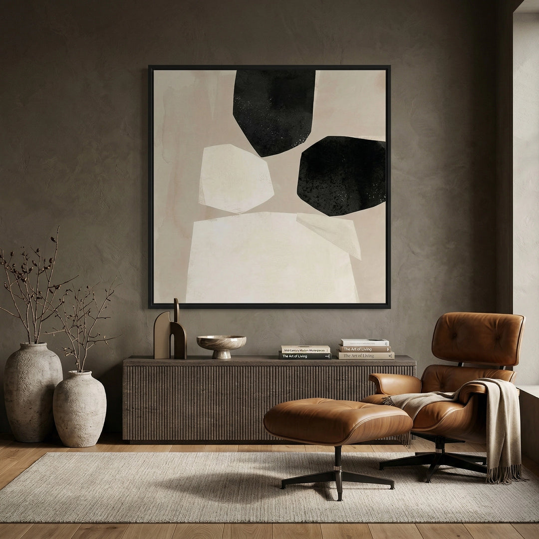Elegant Balance in Neutral wall art with subtle textures and minimalist style