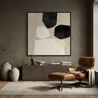 Elegant Balance in Neutral wall art with subtle textures and minimalist style