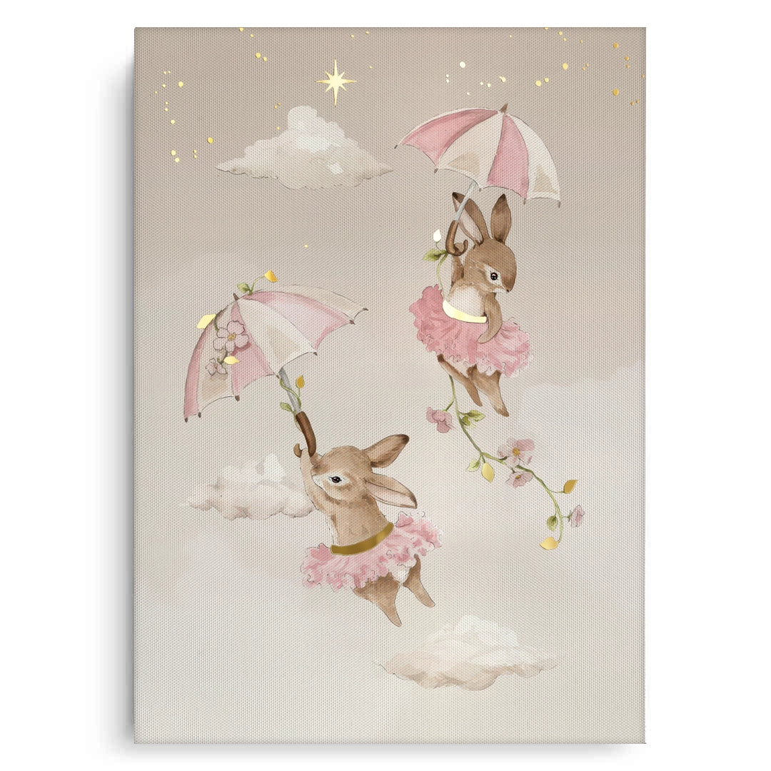 2Ballerina Animal Nursery Set of 3 - Canvas