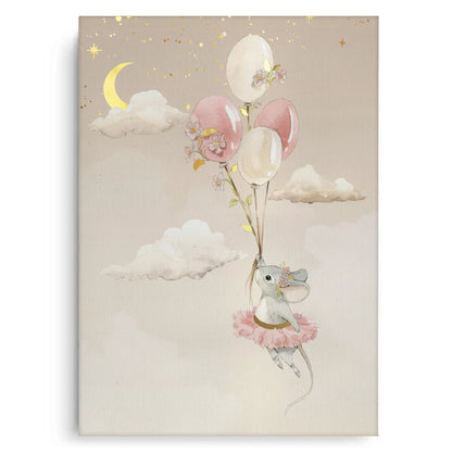 Ballerina Animal Nursery Set of 3 - Canvas