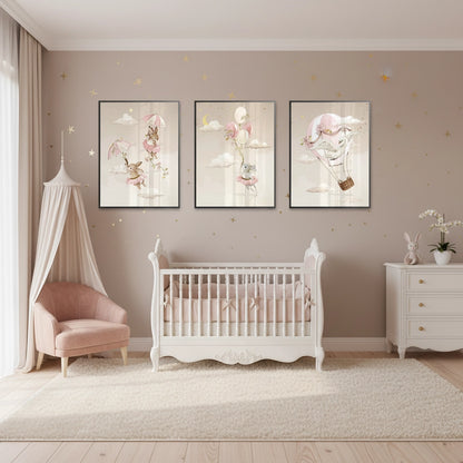 Ballerina Animal Nursery Set of 3 - Fine Art