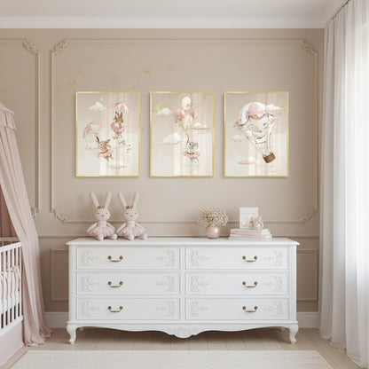 Ballerina Animal Nursery Set of 3 - Fine Art