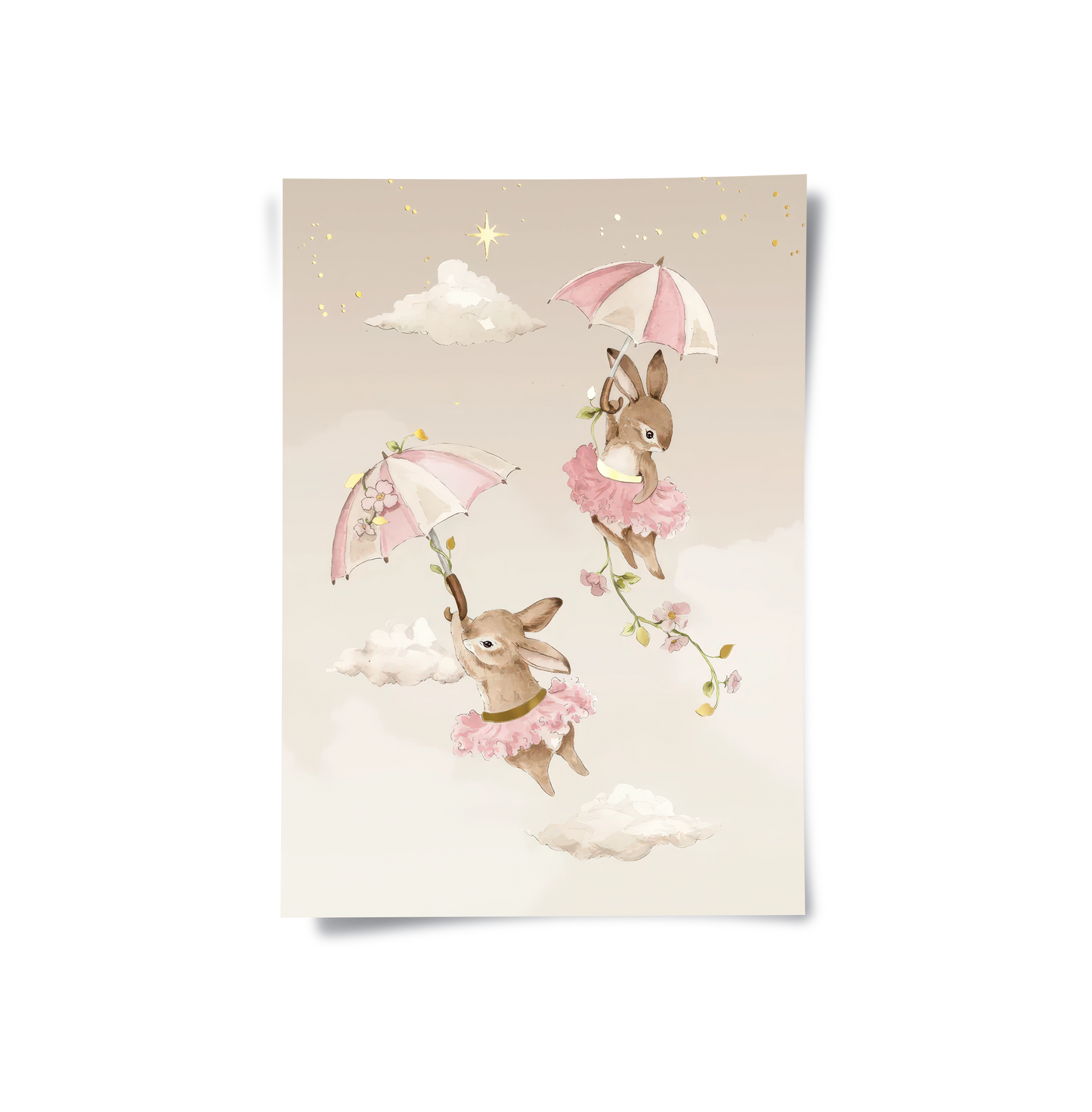2Ballerina Animal Nursery Set of 3 - Poster