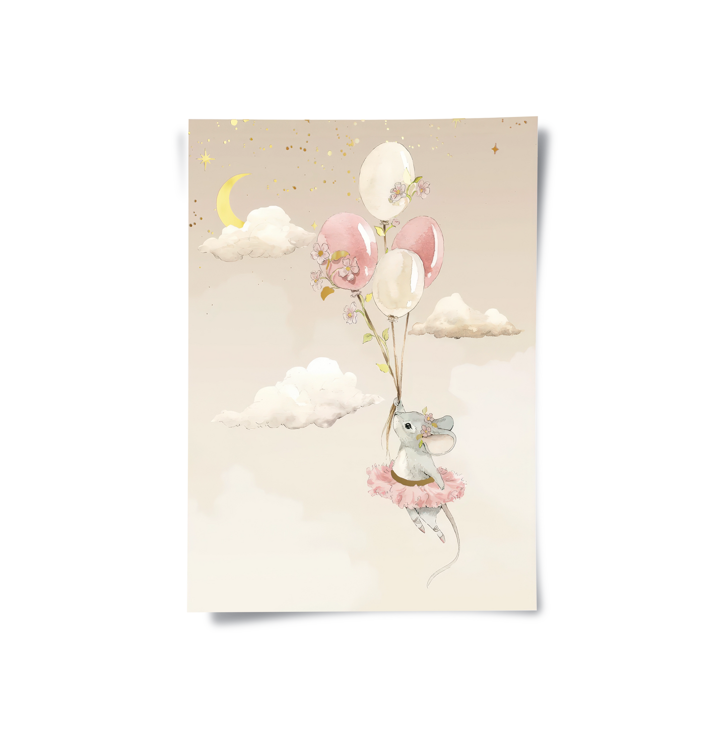 2Ballerina Animal Nursery Set of 3 - Poster